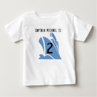 Tshirt personnalisable du capitaine de navire 2e a