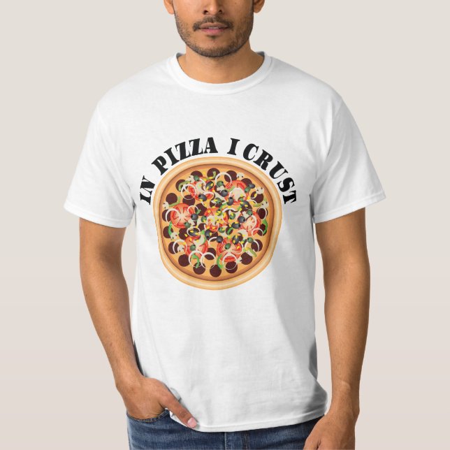 Tshirt Pizza - Dans Pizza I Crust (Devant)