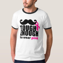 Tshirt Ringer masculin de sensibilisation au cance