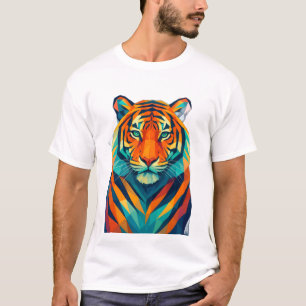 Tshirt tigre géométrique tendance