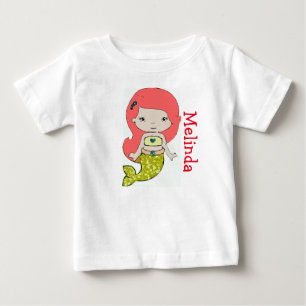 Tshirt une pièce personnalisé pour bébé sirène