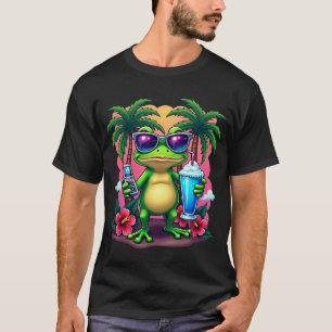 Tshirt Y2K Grumpy Frog Vaporwave Rétro