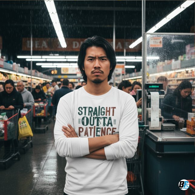 Tshirts amusants, Straight Outta Patience (Créateur téléchargé)