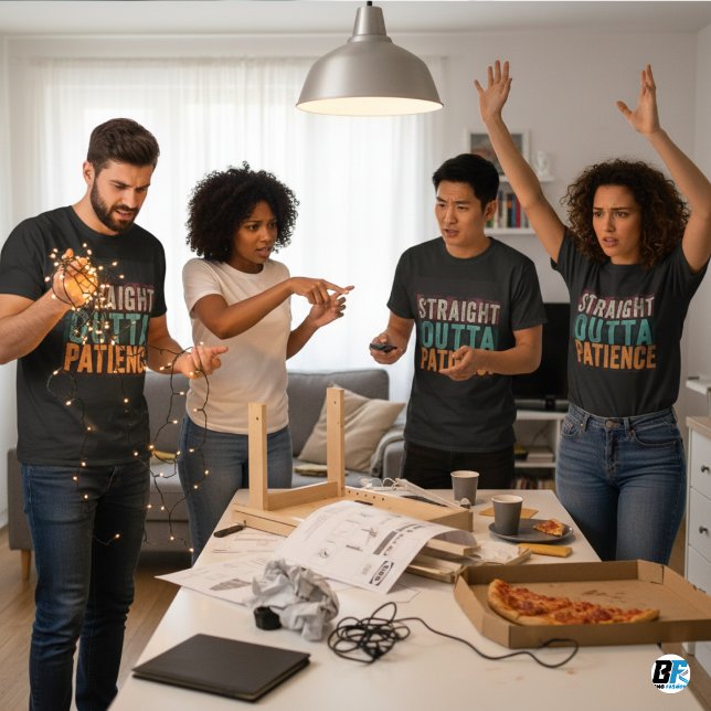 Tshirts amusants, Straight Outta Patience (Créateur téléchargé)