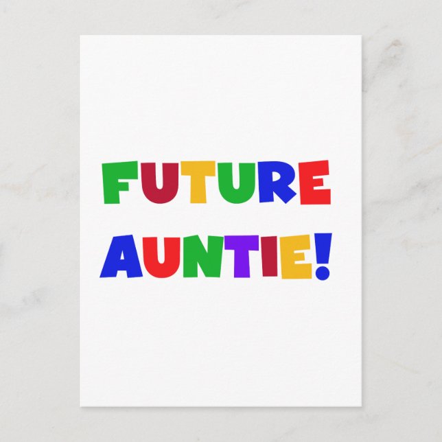Tshirts und Geschenke für zukünftige Tante-Primärf Postkarte (Vorderseite)