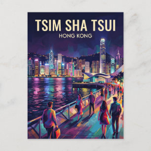Tsim Sha Tsui Promenade Hongkong Postkarte