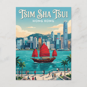 Tsim Sha Tsui Promenade Hongkong Postkarte