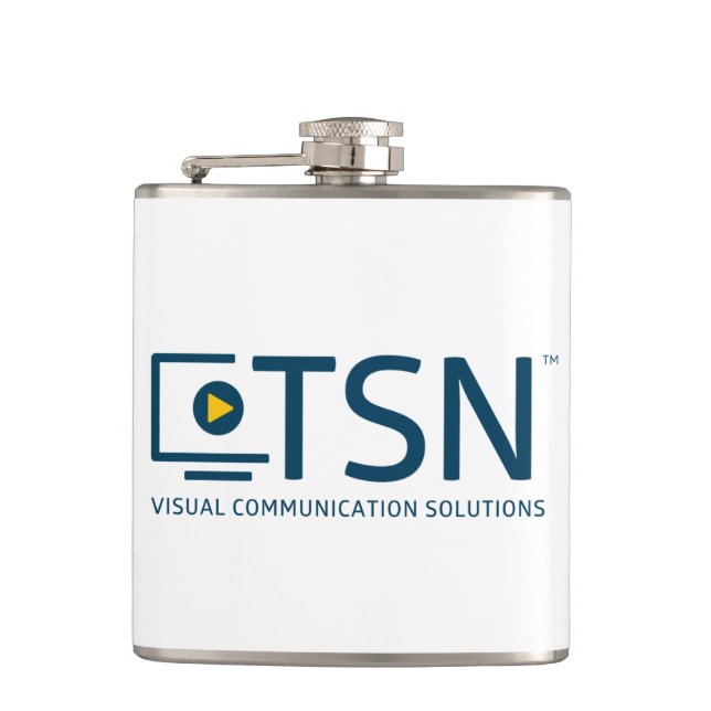 TSN-Tasse für Visuelle Kommunikationslösungen Flachmann (Vorderseite)