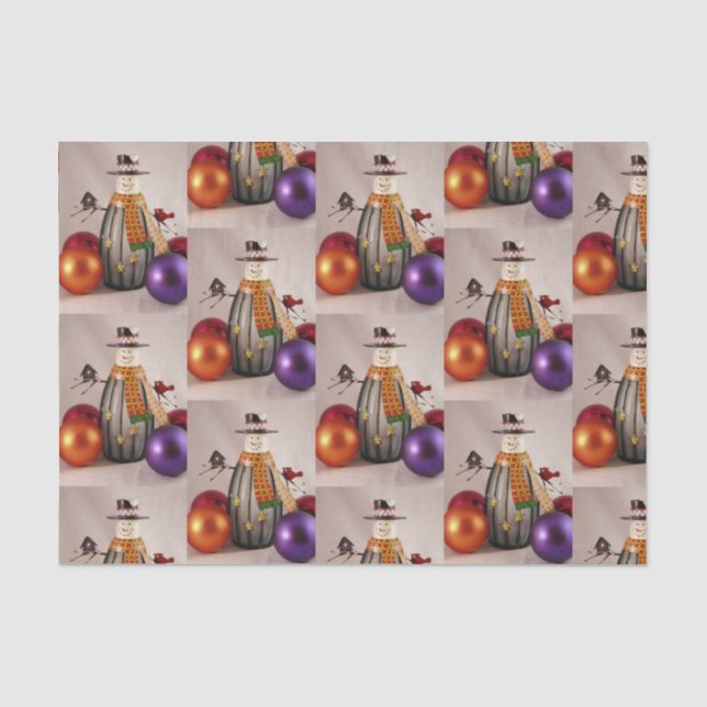 TSP - 099 - Schneemann - Gewebepapier Seidenpapier (Vorderseite)