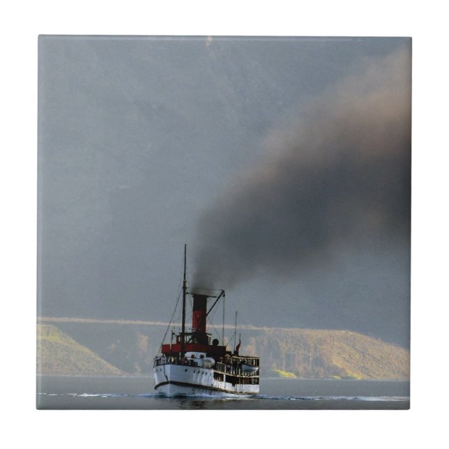 TSS Dampfschiff Earnslaw 1912 Fliese (Vorderseite)