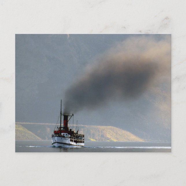 TSS Dampfschiff Earnslaw 1912 Postkarte (Vorderseite)