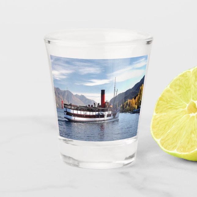 TSS Dampfschiff Earnslaw 1912 Schnapsglas (Vorderseite)