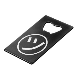 ㋡ Tsu Kana Katakana Lächeln Emoji / Emoticon Geldbeutel Flaschenöffner