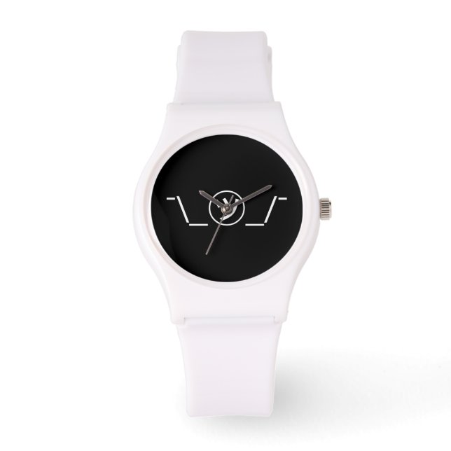 Tsu Kana Shrug Emoticon Ø\_ ㋡_/ Japanisch Kaomoji Armbanduhr (Vorderseite)
