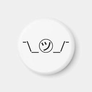 Tsu Kana Shrug Emoticon Ø\_ ㋡_/ Japanisch Kaomoji Magnet