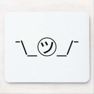 Tsu Kana Shrug Emoticon Ø\_ ㋡_/ Japanisch Kaomoji Mousepad