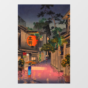 Tsuchiya Koitsu - Abend bei Ushigome Fensteraufkleber