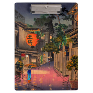 Tsuchiya Koitsu - Abend bei Ushigome Klemmbrett