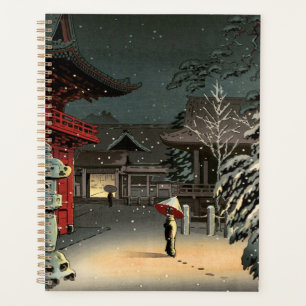 Tsuchiya Koitsu - Schnee am Nezu-Schrein Planer