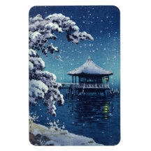 Tsuchiya Koitsu - Schnee auf dem Ukimido in Katada