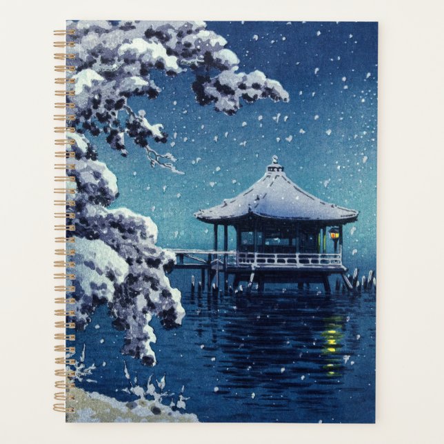 Tsuchiya Koitsu - Schnee auf dem Ukimido in Katada Planer (Vorderseite)