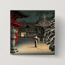 Tsuchiya Koitsu - Schnee bei Nezu Shrine