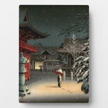Tsuchiya Koitsu - Schnee bei Nezu Shrine