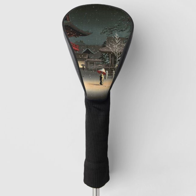 Tsuchiya Koitsu - Schnee bei Nezu Shrine Golf Headcover (Vorderseite)