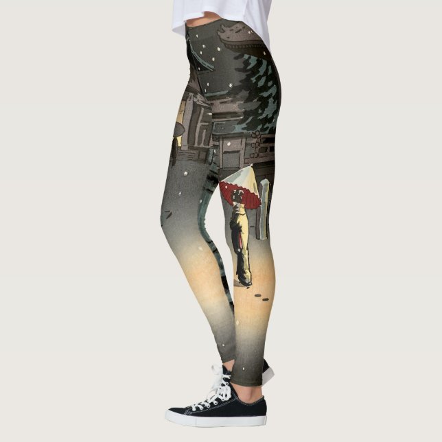 Tsuchiya Koitsu - Schnee bei Nezu Shrine Leggings (Links)