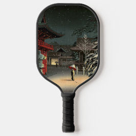 Tsuchiya Koitsu - Schnee bei Nezu Shrine Pickleball Schläger