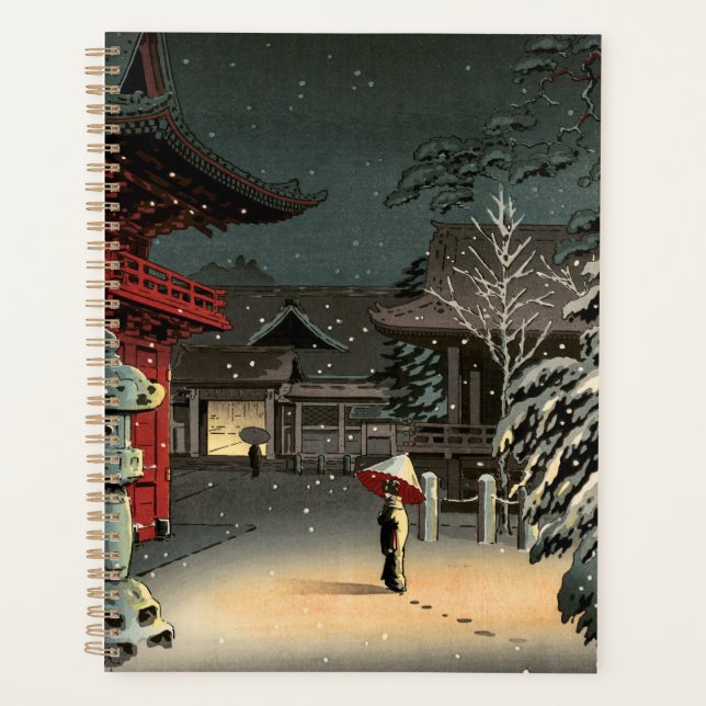 Tsuchiya Koitsu - Schnee bei Nezu Shrine Planer (Vorderseite)