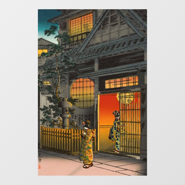 Tsuchiya Koitsu - Side Street Araki in Yotsuya Fensteraufkleber (Blatt)