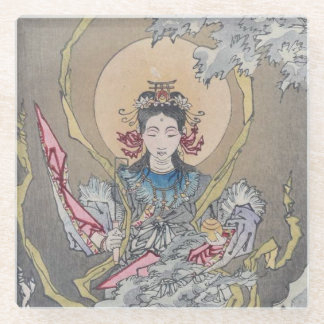 Tsukioka Yoshitoshis Göttin im Meer Glasuntersetzer