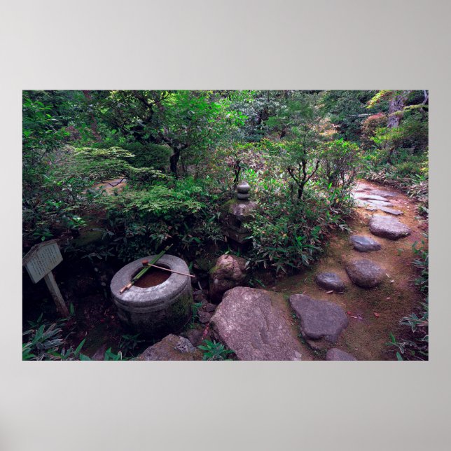 TSUKUBAI BASIN at KOTO-IN TEMPLE Poster (Vorne)