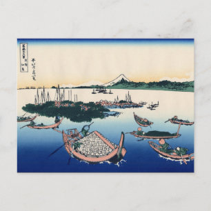 Tsukuda Island in der Provinz Musashi (von Hokusai Postkarte