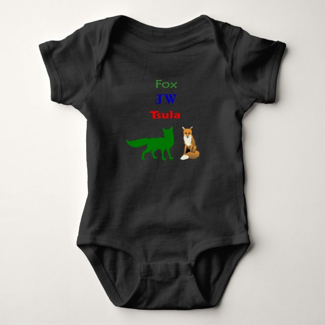 TSULA - Cherokee Fox-Kleiderbaby-Bodysuit Baby Strampler (Vorderseite)