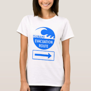 Tsunami-Evakuierungsroute T-Shirt