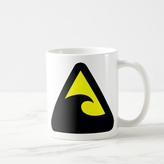Tsunami-Gefahrenzeichen Kaffeetasse (Rechts)