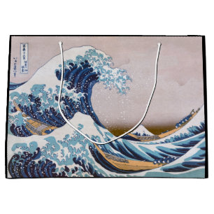 Tsunami Great Wave off Kanagawa Japan by Hokusai Große Geschenktüte