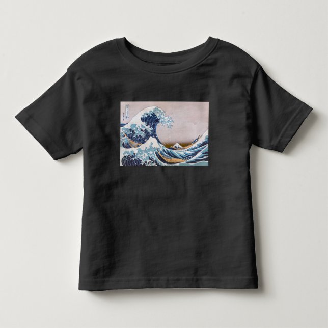 Tsunami Great Wave off Kanagawa Japan by Hokusai Kleinkind T-shirt (Vorderseite)