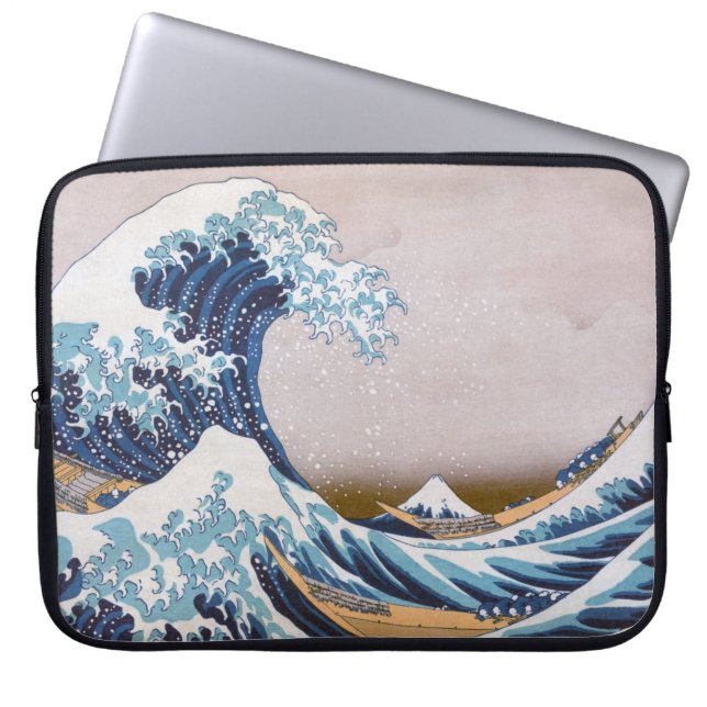 Tsunami Great Wave off Kanagawa Japan by Hokusai Laptopschutzhülle (Vorderseite)