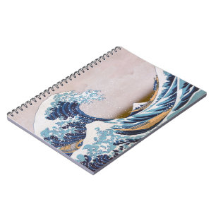Tsunami Great Wave off Kanagawa Japan by Hokusai Notizblock