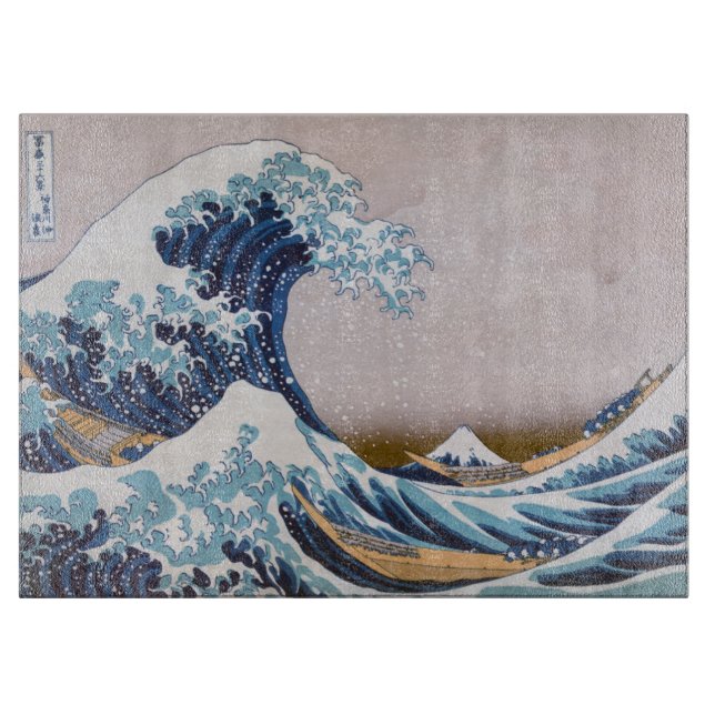 Tsunami Great Wave off Kanagawa Japan by Hokusai Schneidebrett (Vorderseite)