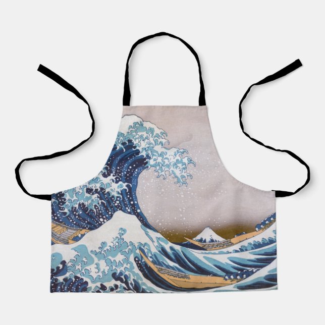 Tsunami Great Wave off Kanagawa Japan by Hokusai Schürze (Vorderseite)