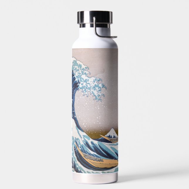 Tsunami Great Wave off Kanagawa Japan by Hokusai Trinkflasche (Links)