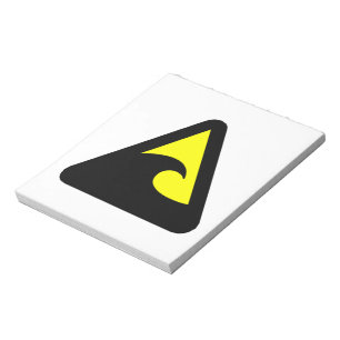 Tsunami Hazard Sign Notizblock