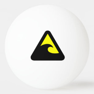 Tsunami Hazard Sign Tischtennisball