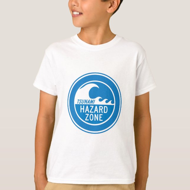 TSUNAMI HAZARD ZONE T-Shirt (Vorderseite)