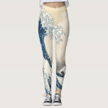 Tsunami Leggings<br><div class="desc">Tsunami von Hokusai im 19. Jahrhundert;Leggings</div>