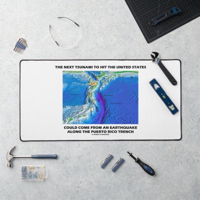 Tsunami Puerto Rico Trench Plate Tectonics Earth Schreibtischunterlage (Arbeitsplatz)